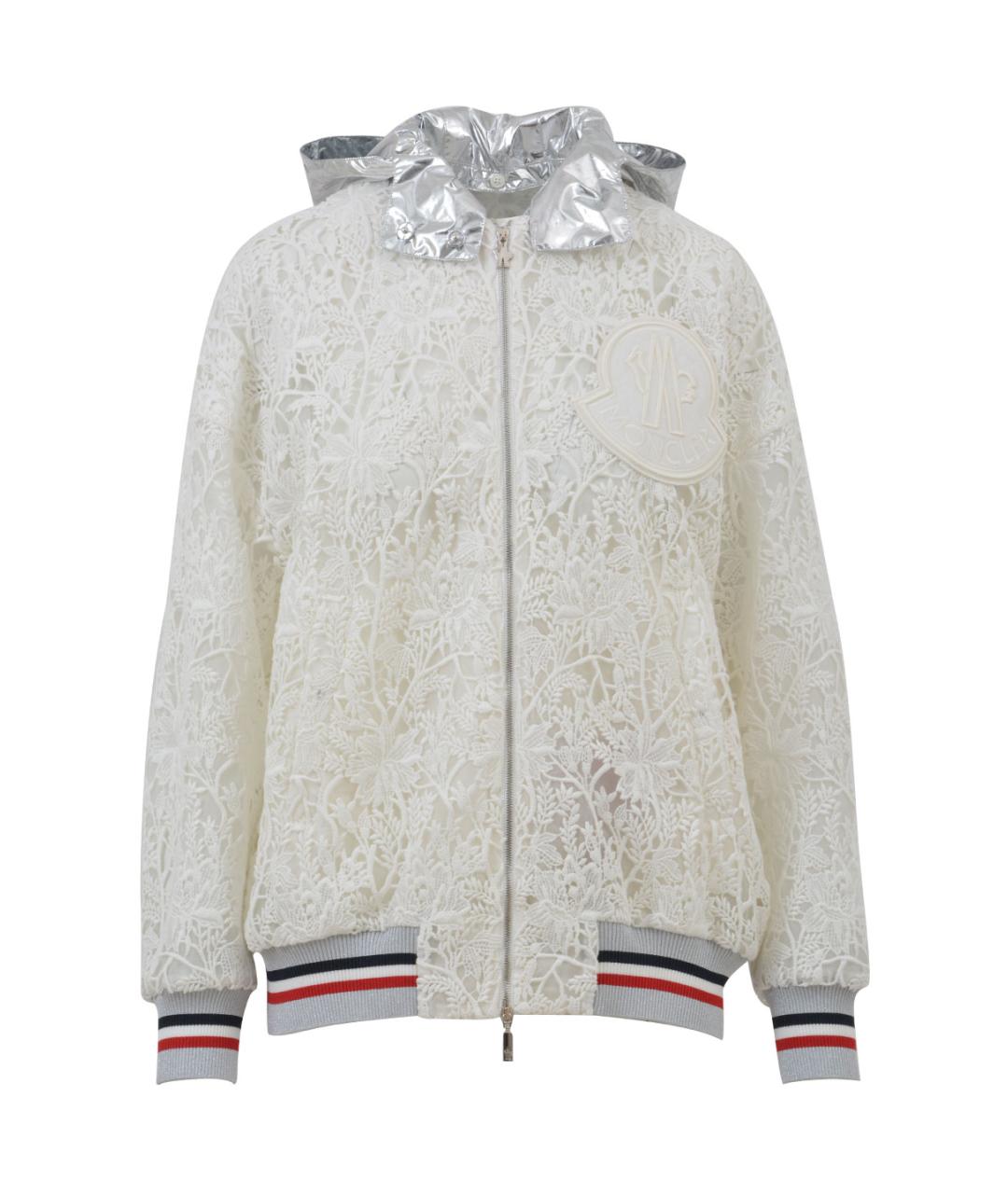 MONCLER Белая полиэстеровая куртка, фото 1