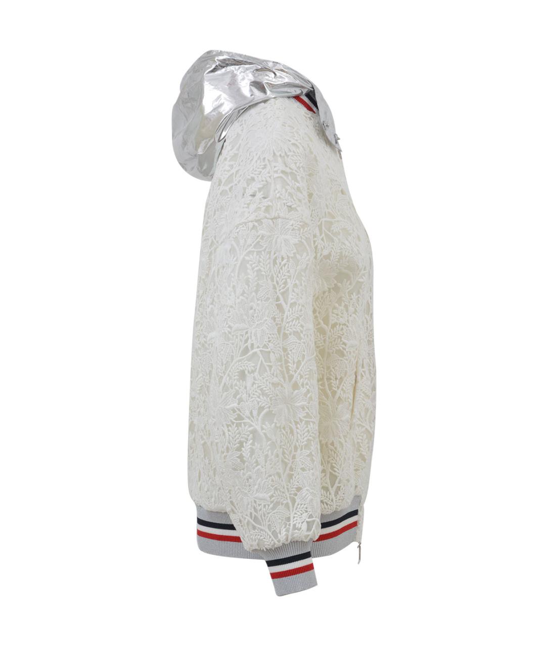 MONCLER Белая полиэстеровая куртка, фото 3