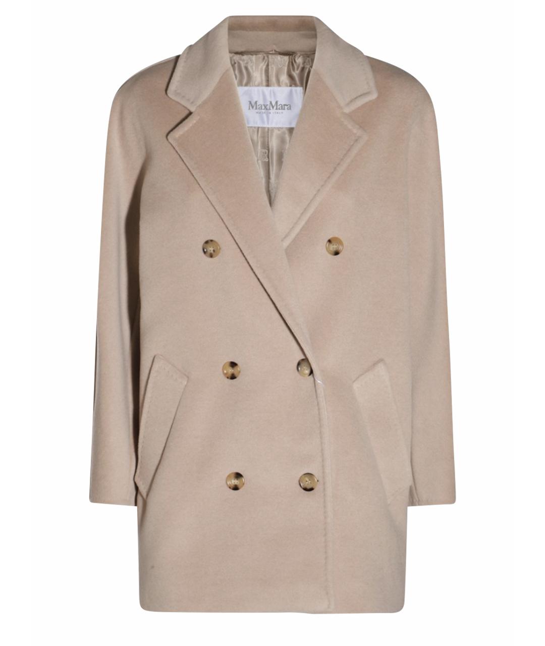 MAX MARA Бежевое шерстяное пальто, фото 1