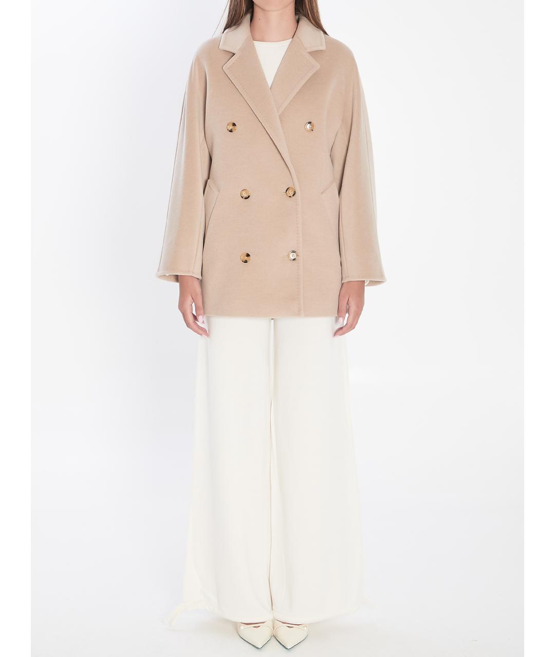 MAX MARA Бежевое шерстяное пальто, фото 6