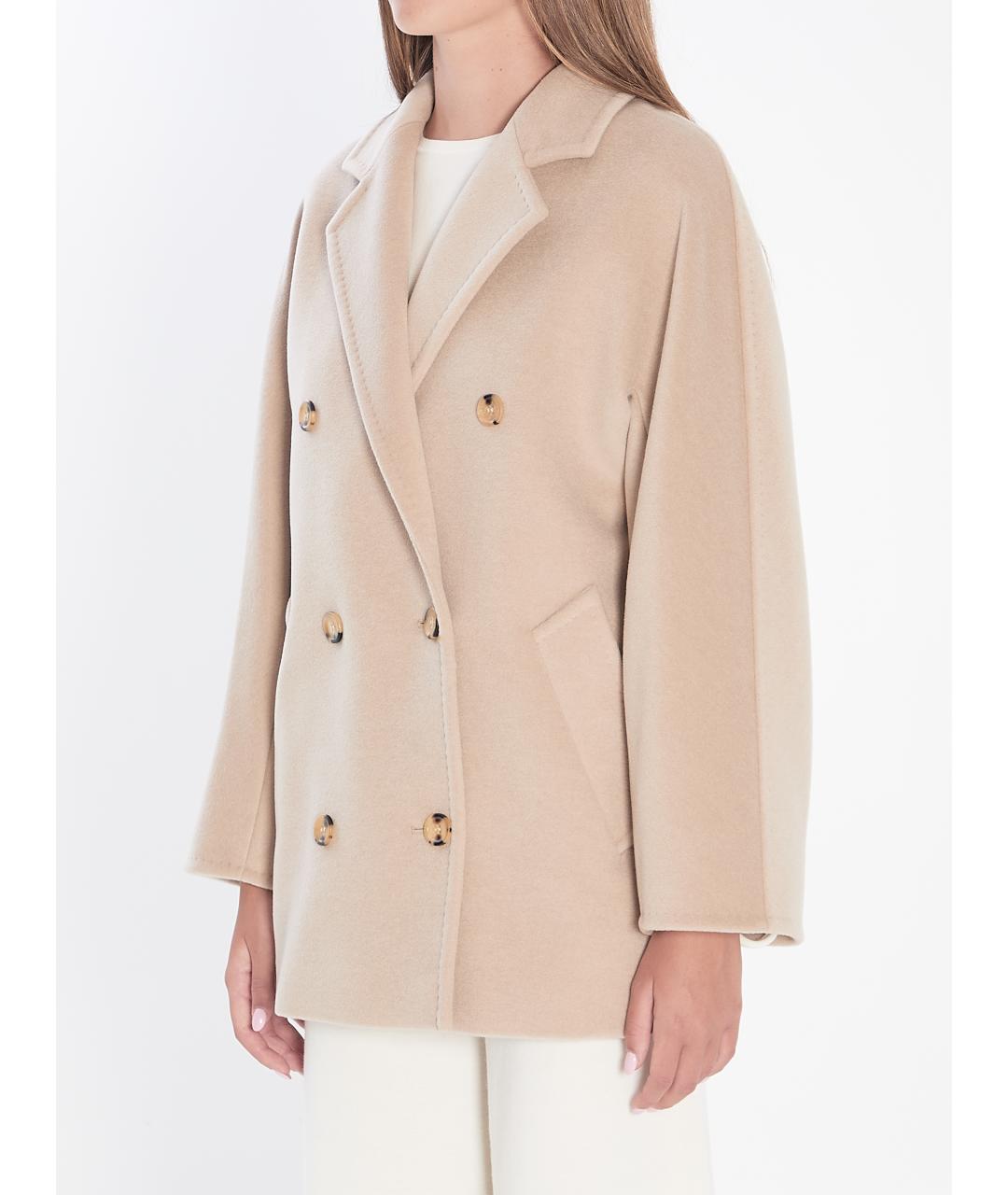 MAX MARA Бежевое шерстяное пальто, фото 3