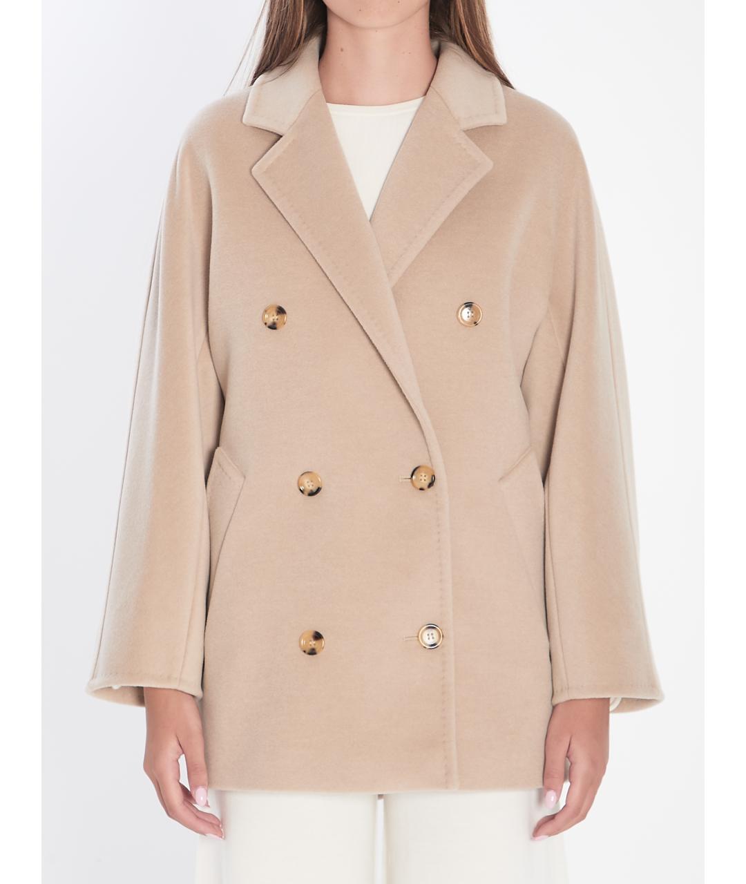 MAX MARA Бежевое шерстяное пальто, фото 2