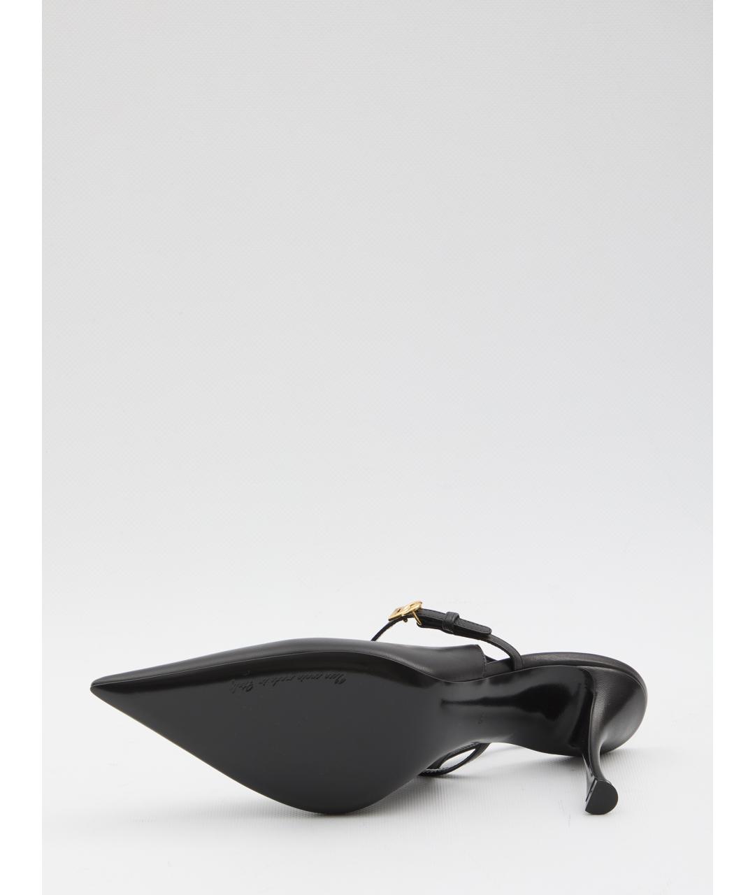 DOLCE&GABBANA Черные кожаные туфли, фото 4