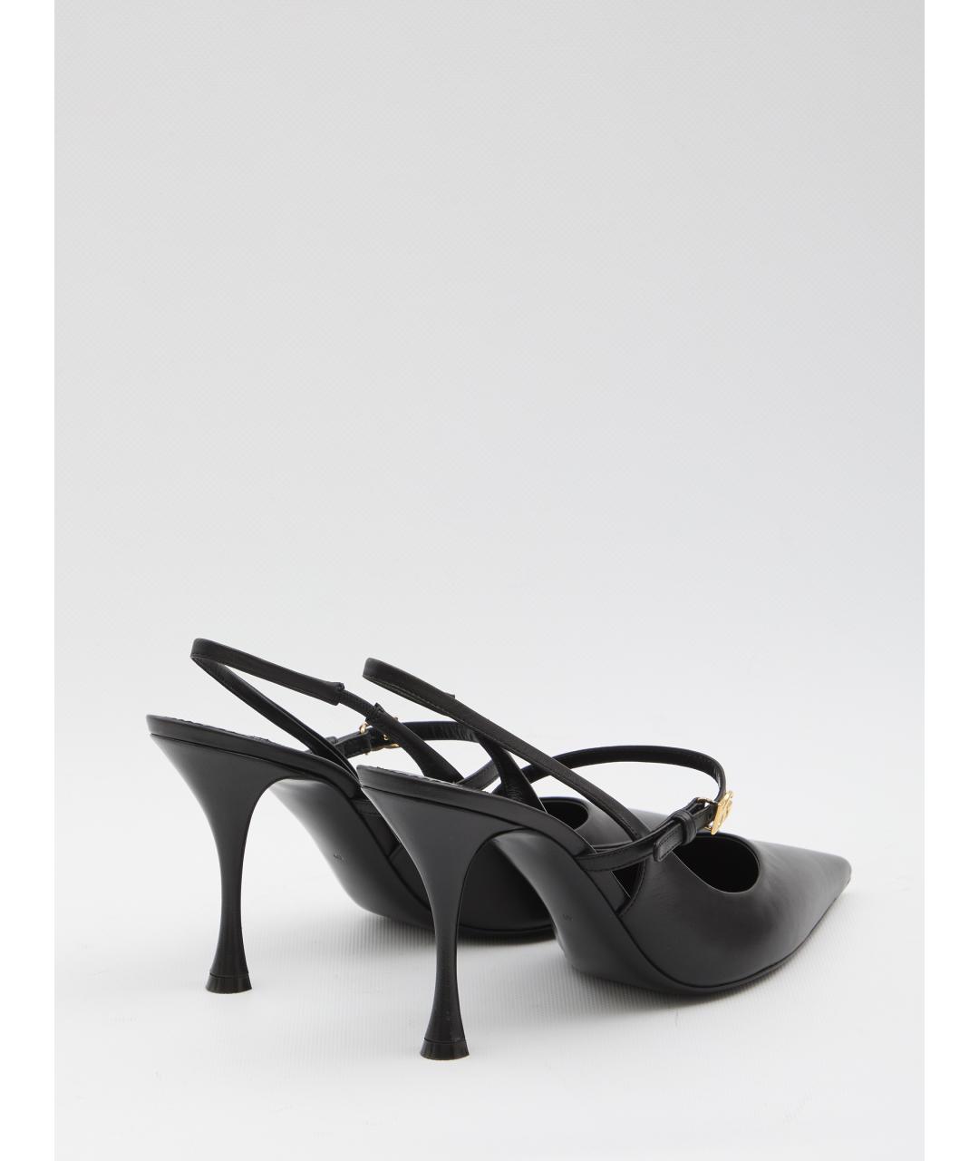 DOLCE&GABBANA Черные кожаные туфли, фото 3