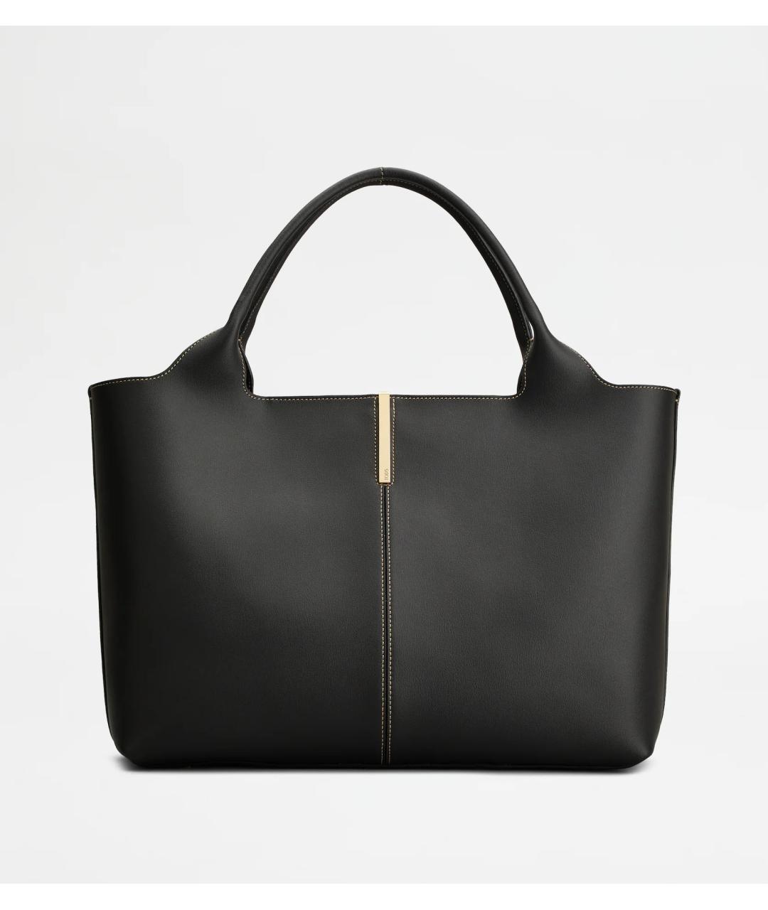 TOD'S Черная кожаная сумка тоут, фото 6