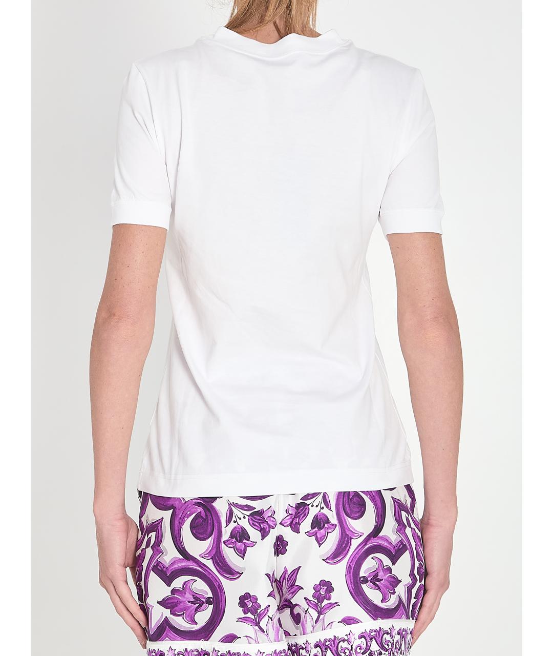 DOLCE&GABBANA Белая хлопковая футболка, фото 5