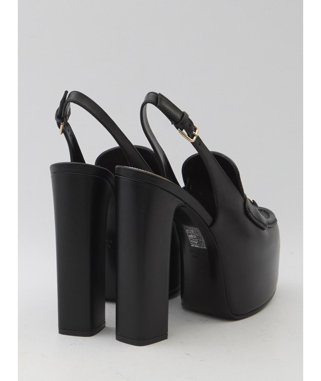 GUCCI Черные кожаные туфли, фото 3