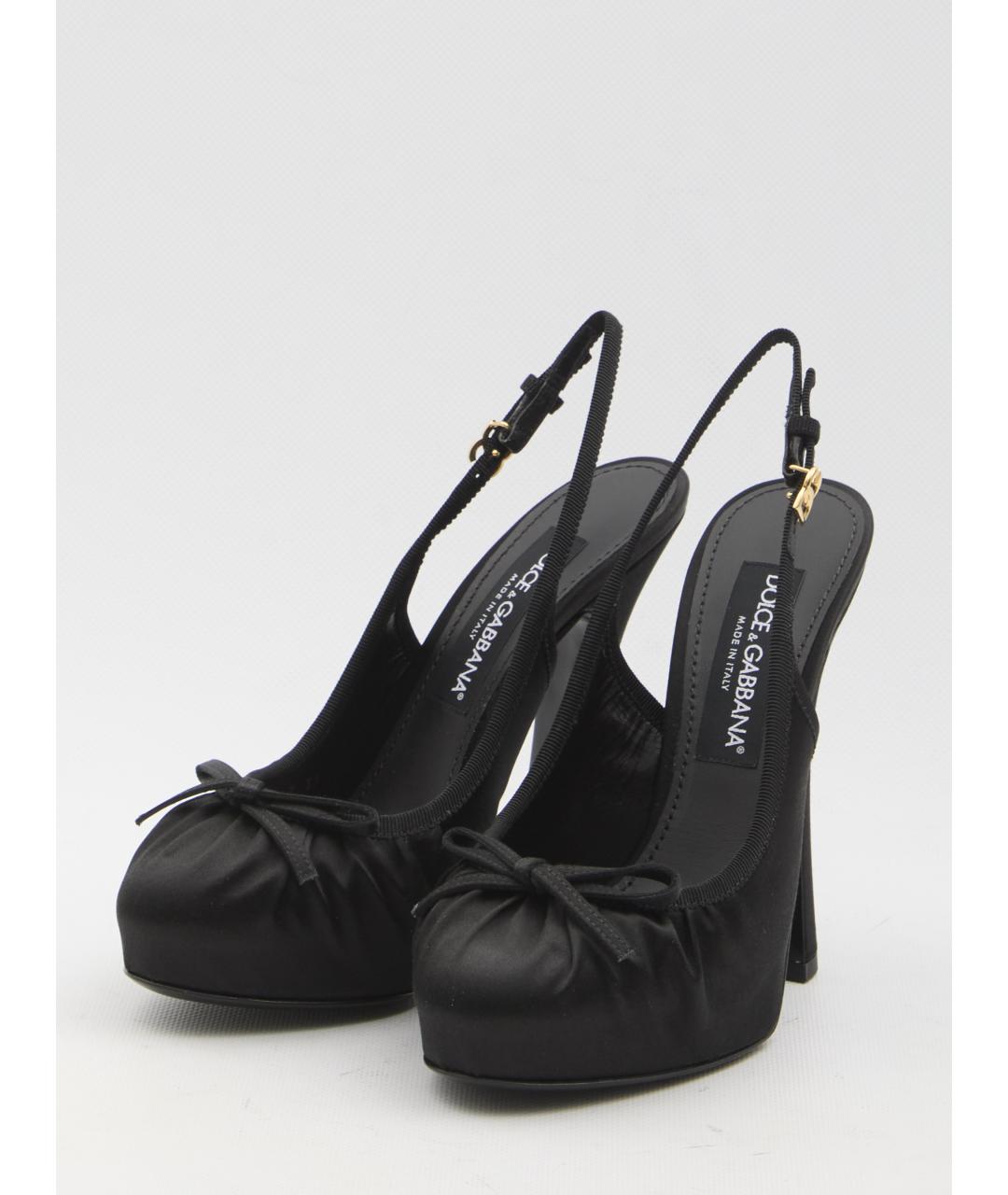 DOLCE&GABBANA Черные синтетические туфли, фото 2