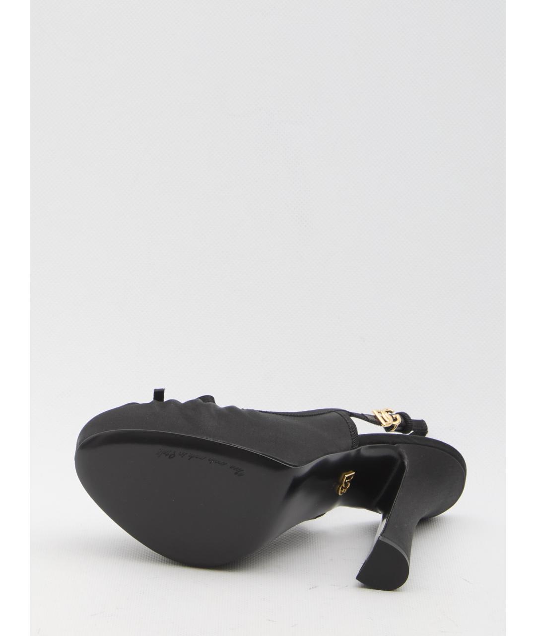 DOLCE&GABBANA Черные синтетические туфли, фото 4