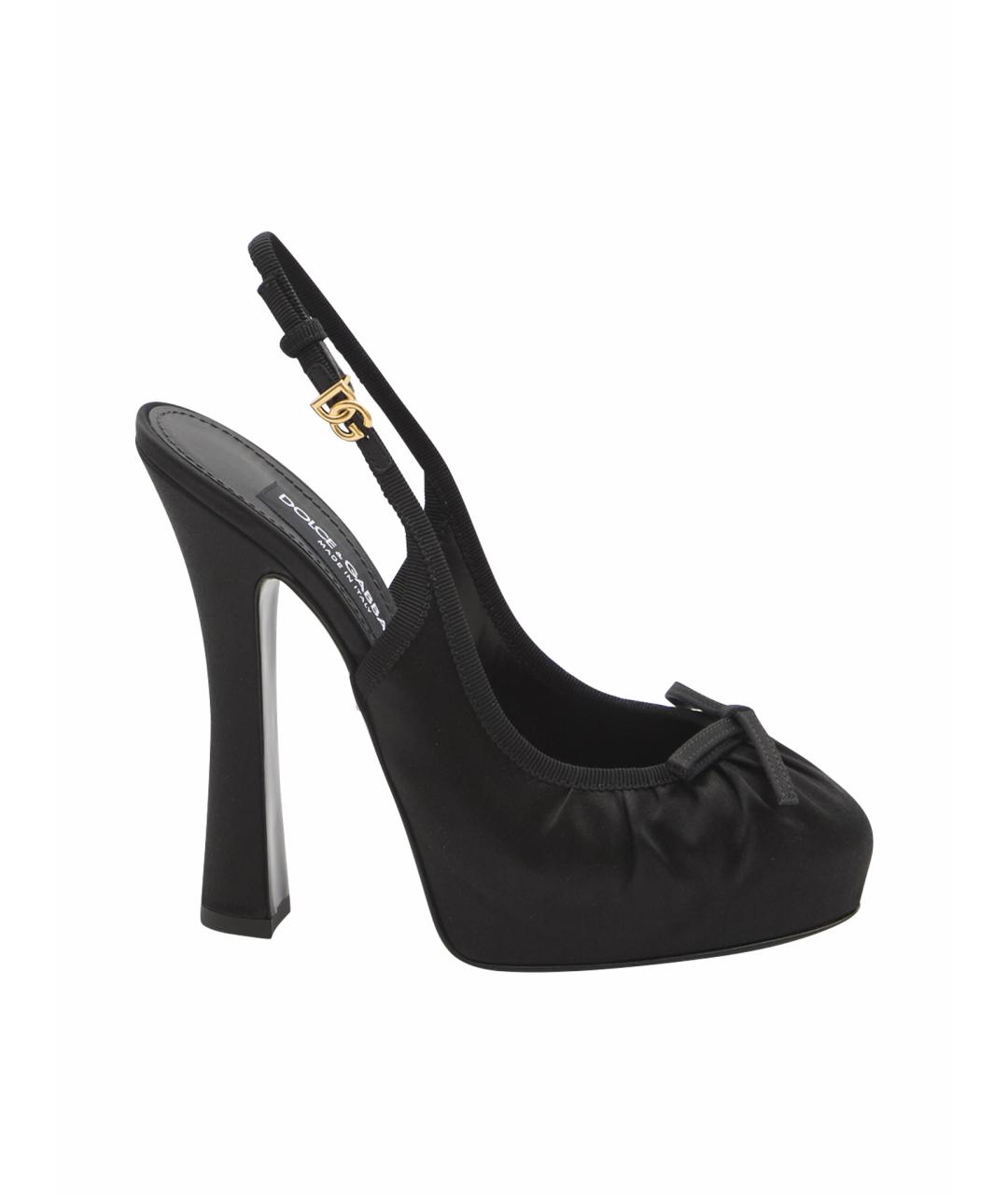 DOLCE&GABBANA Черные синтетические туфли, фото 1