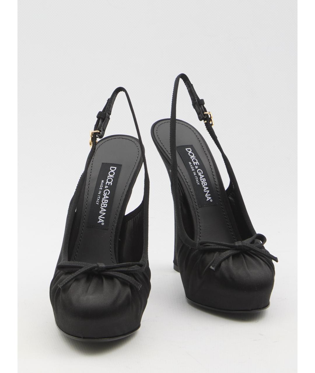 DOLCE&GABBANA Черные синтетические туфли, фото 5
