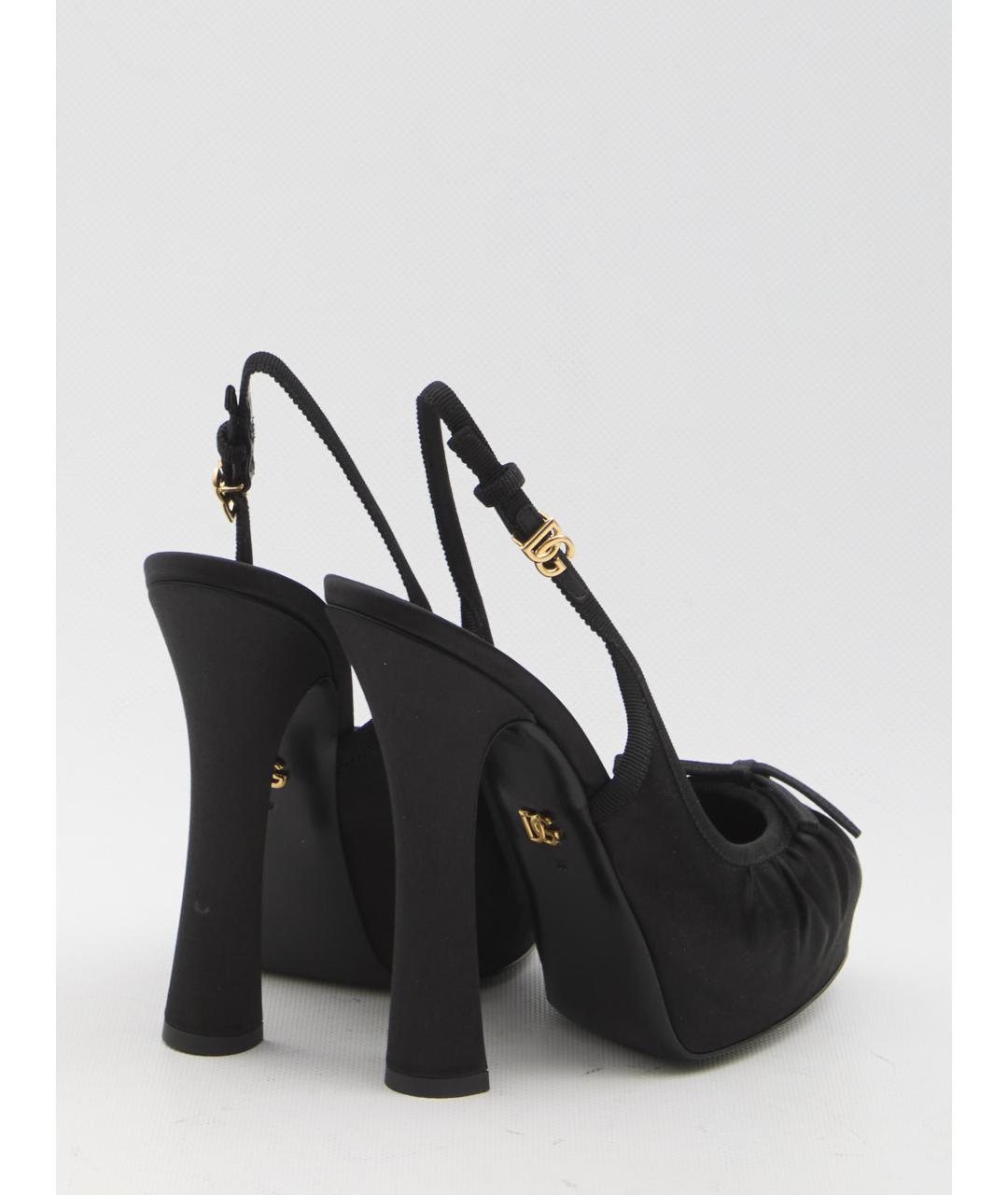 DOLCE&GABBANA Черные синтетические туфли, фото 3