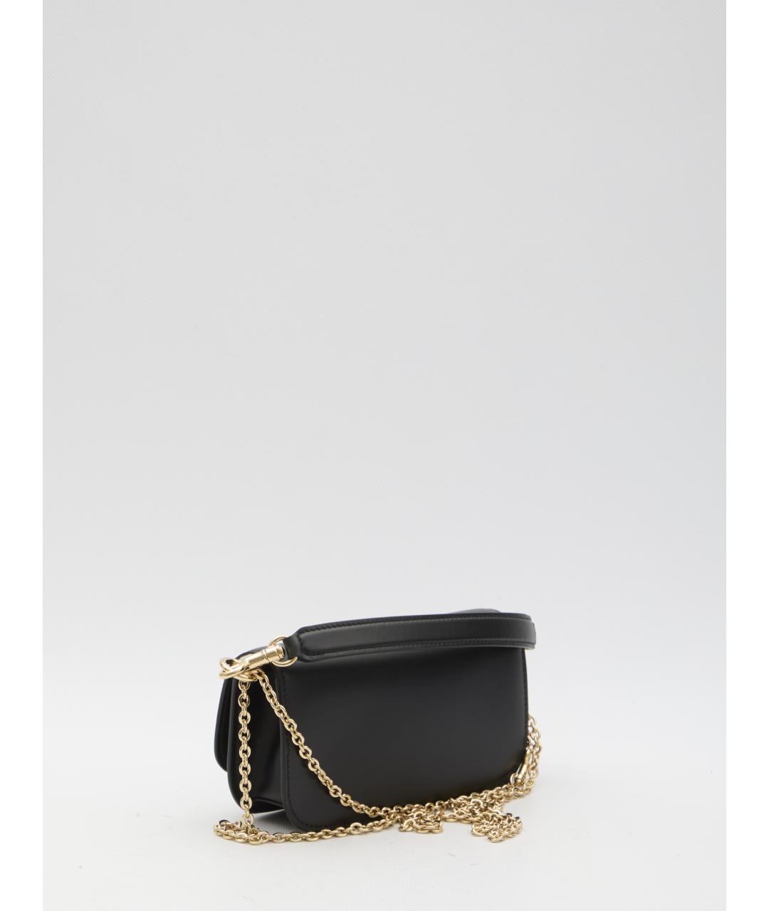 DOLCE&GABBANA Черная кожаная сумка с короткими ручками, фото 2
