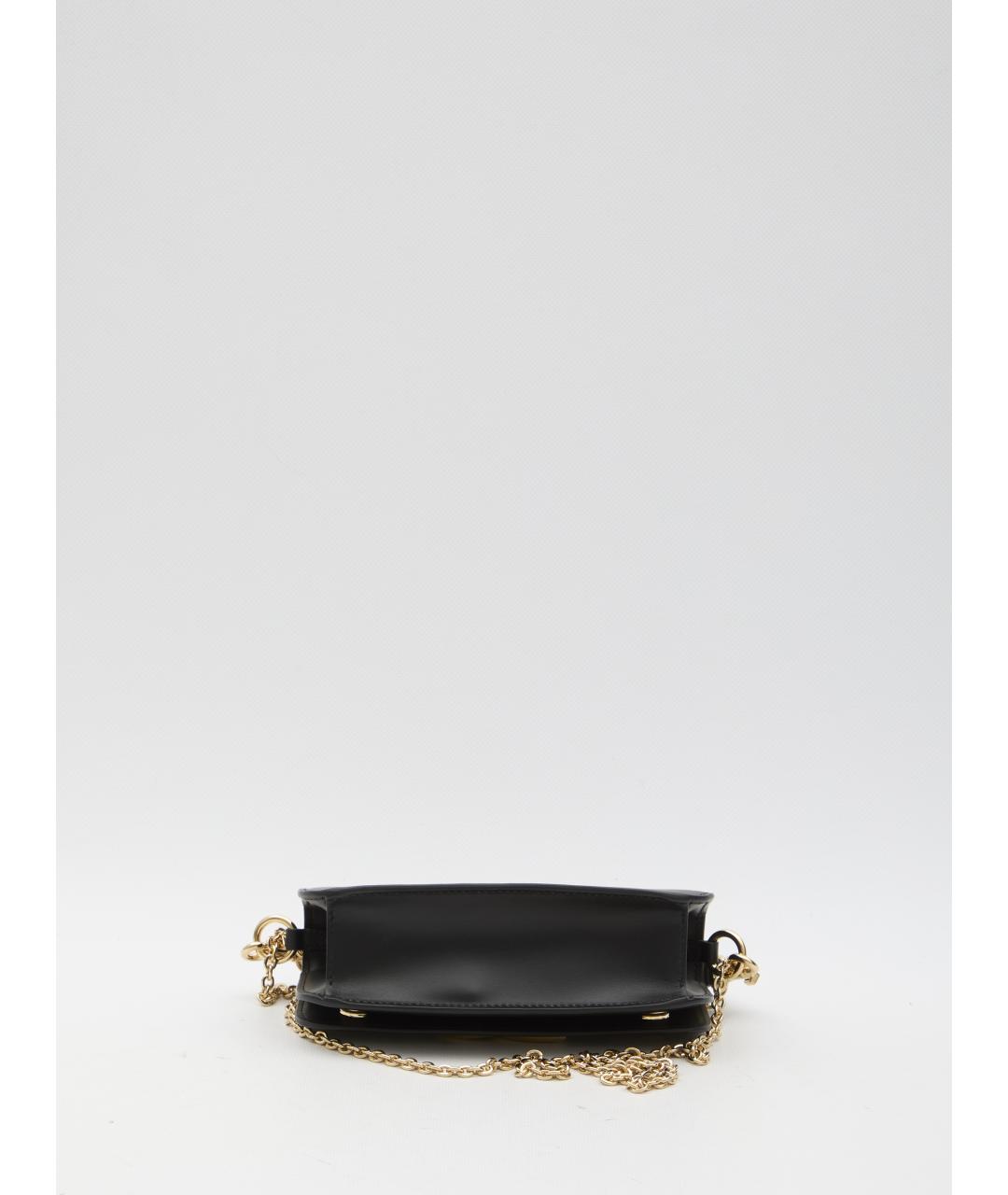 DOLCE&GABBANA Черная кожаная сумка с короткими ручками, фото 3