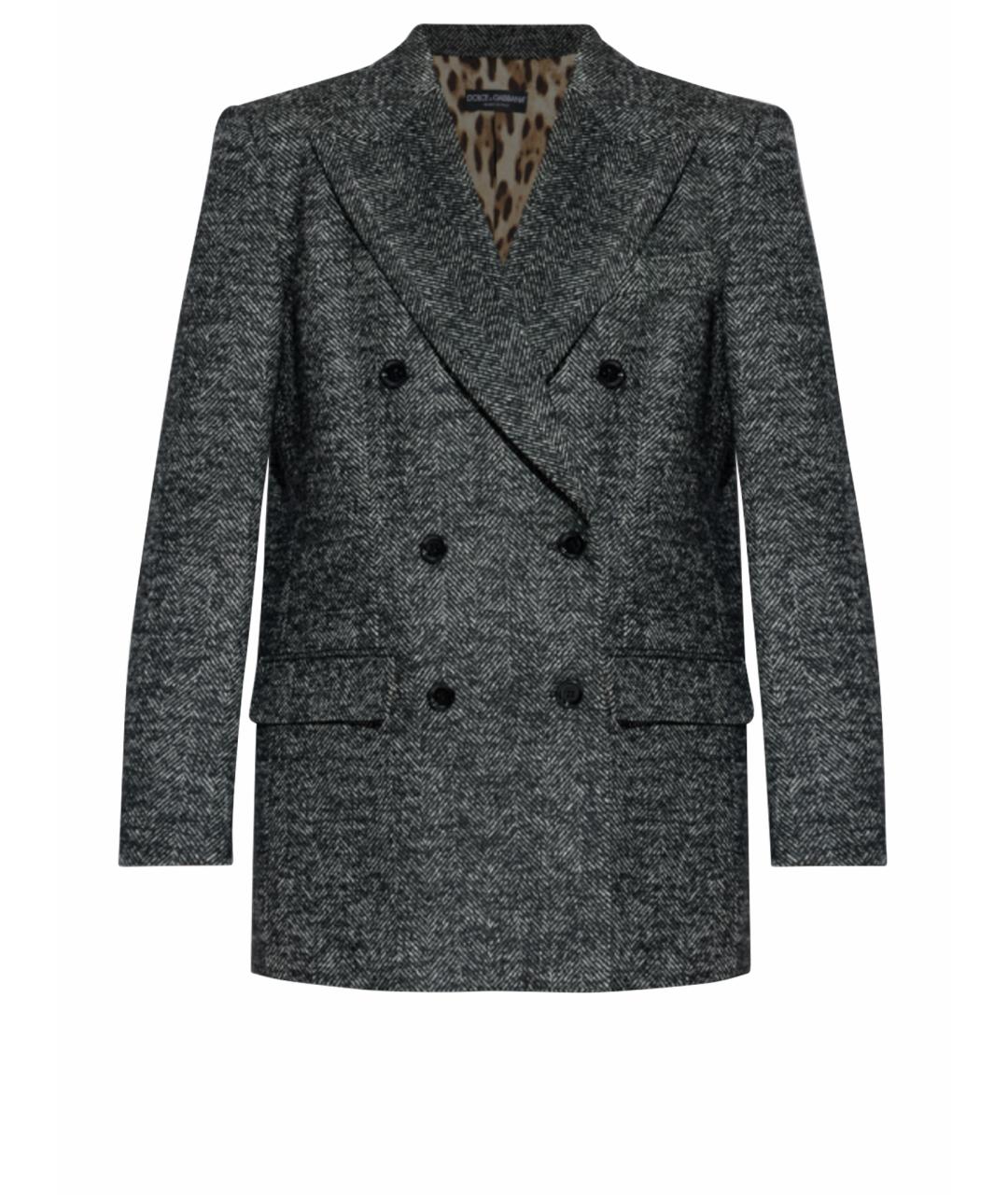 DOLCE&GABBANA Серый шерстяной жакет/пиджак, фото 1