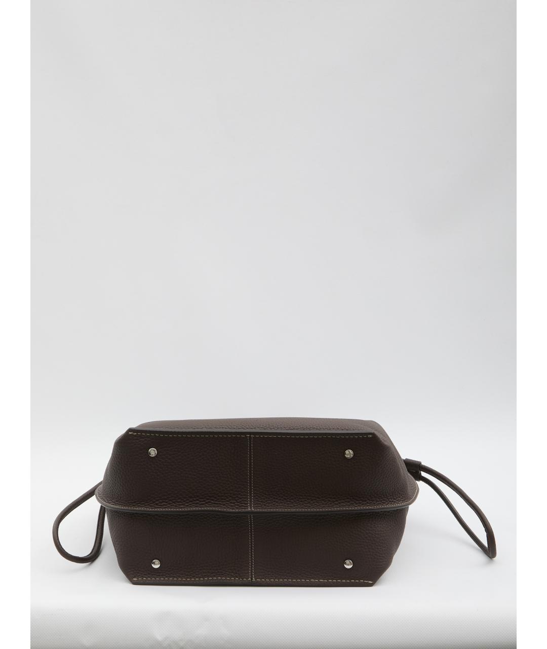 TOD'S Коричневая кожаная сумка тоут, фото 4