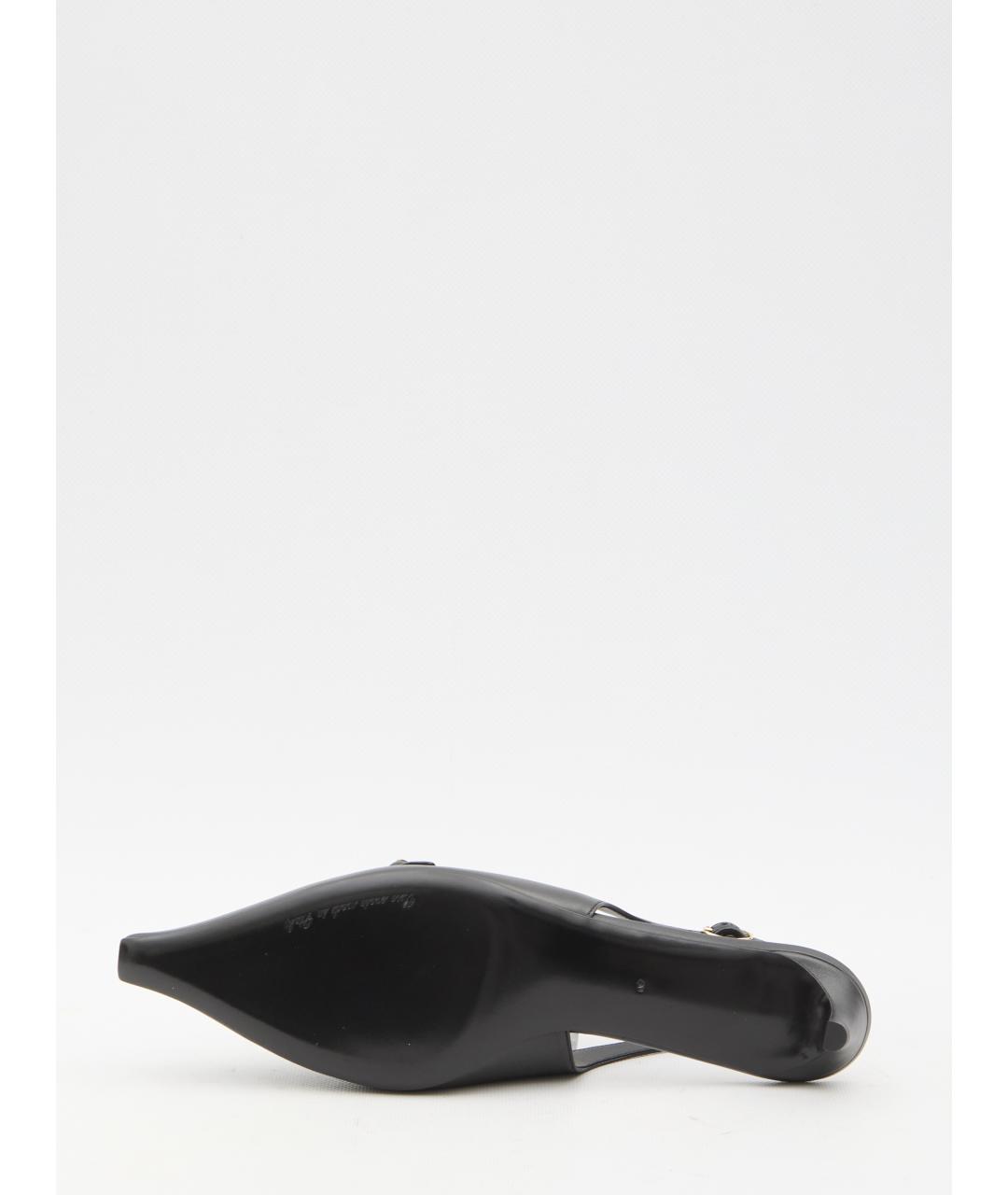 DOLCE&GABBANA Черные кожаные туфли, фото 4