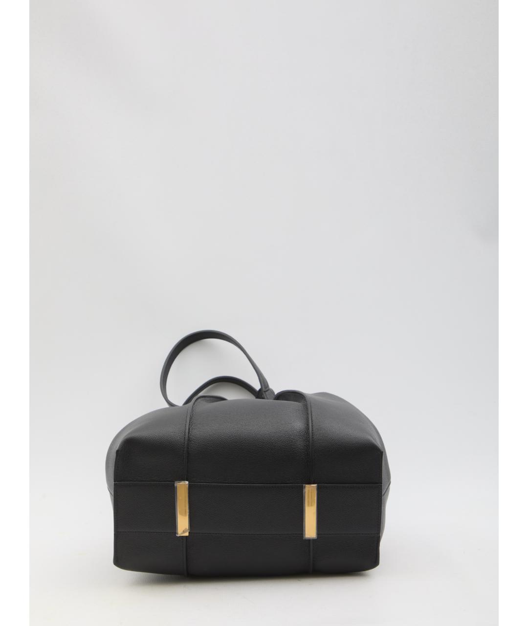 TOD'S Черная кожаная сумка тоут, фото 4