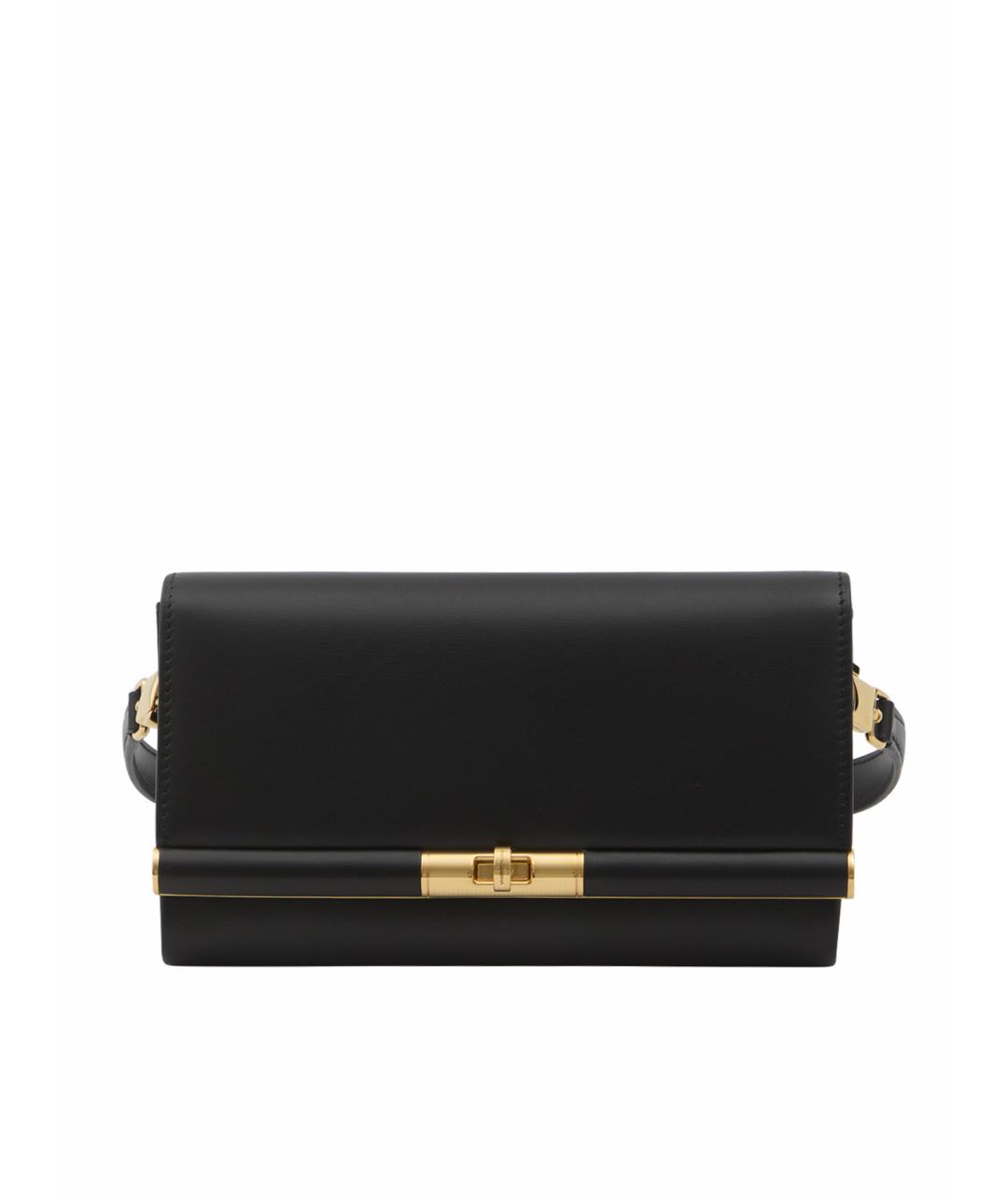 DOLCE&GABBANA Черная кожаная сумка через плечо, фото 1