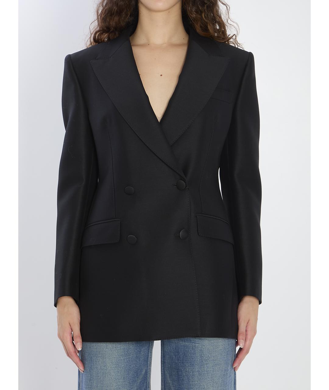 DOLCE&GABBANA Черный шерстяной жакет/пиджак, фото 2