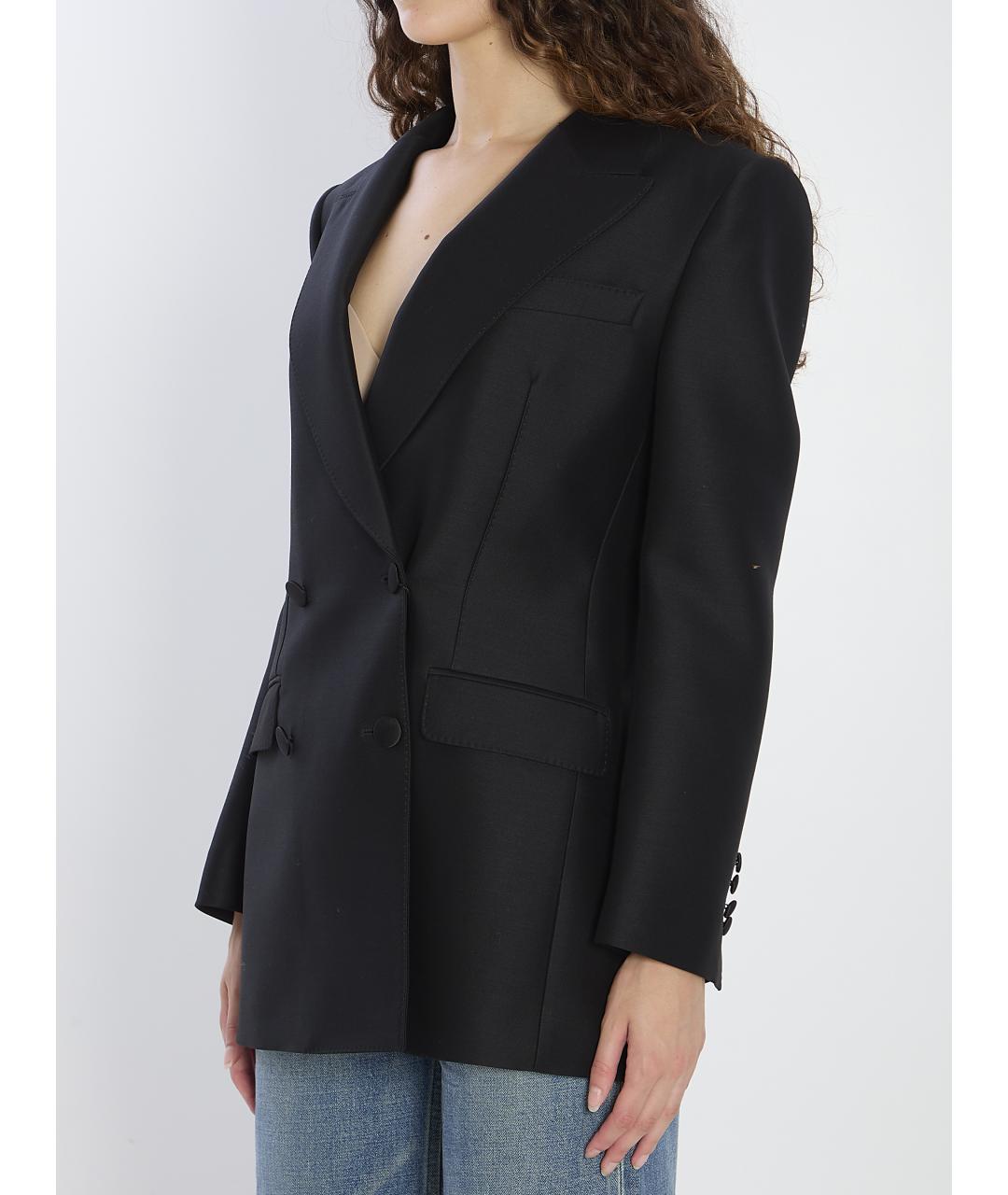 DOLCE&GABBANA Черный шерстяной жакет/пиджак, фото 3