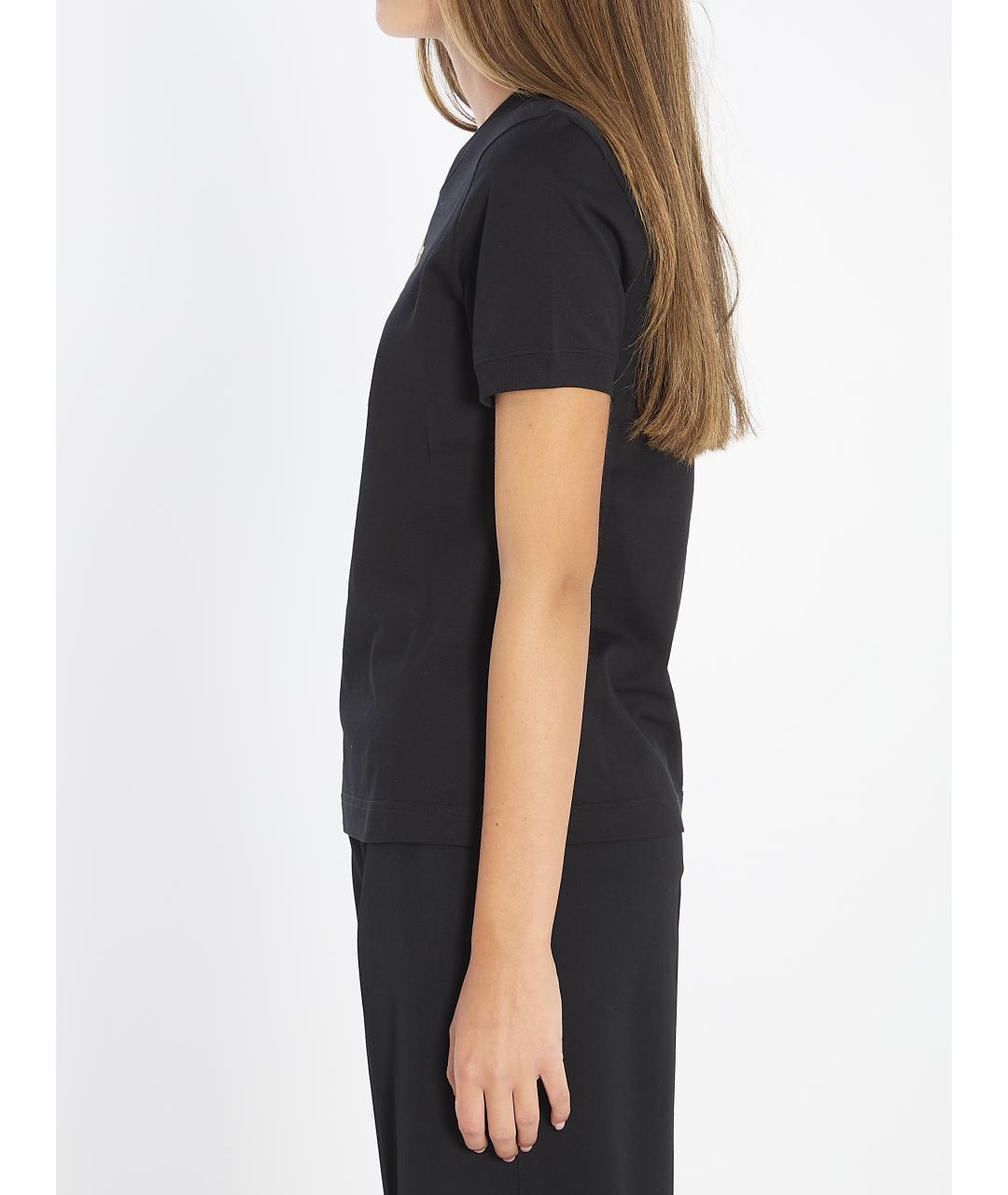 DOLCE&GABBANA Черная хлопковая футболка, фото 4