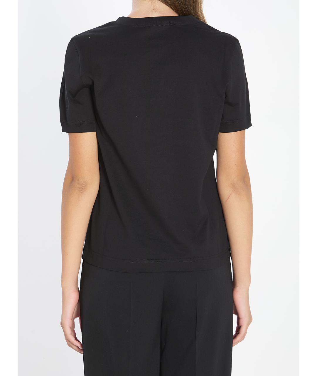 DOLCE&GABBANA Черная хлопковая футболка, фото 5