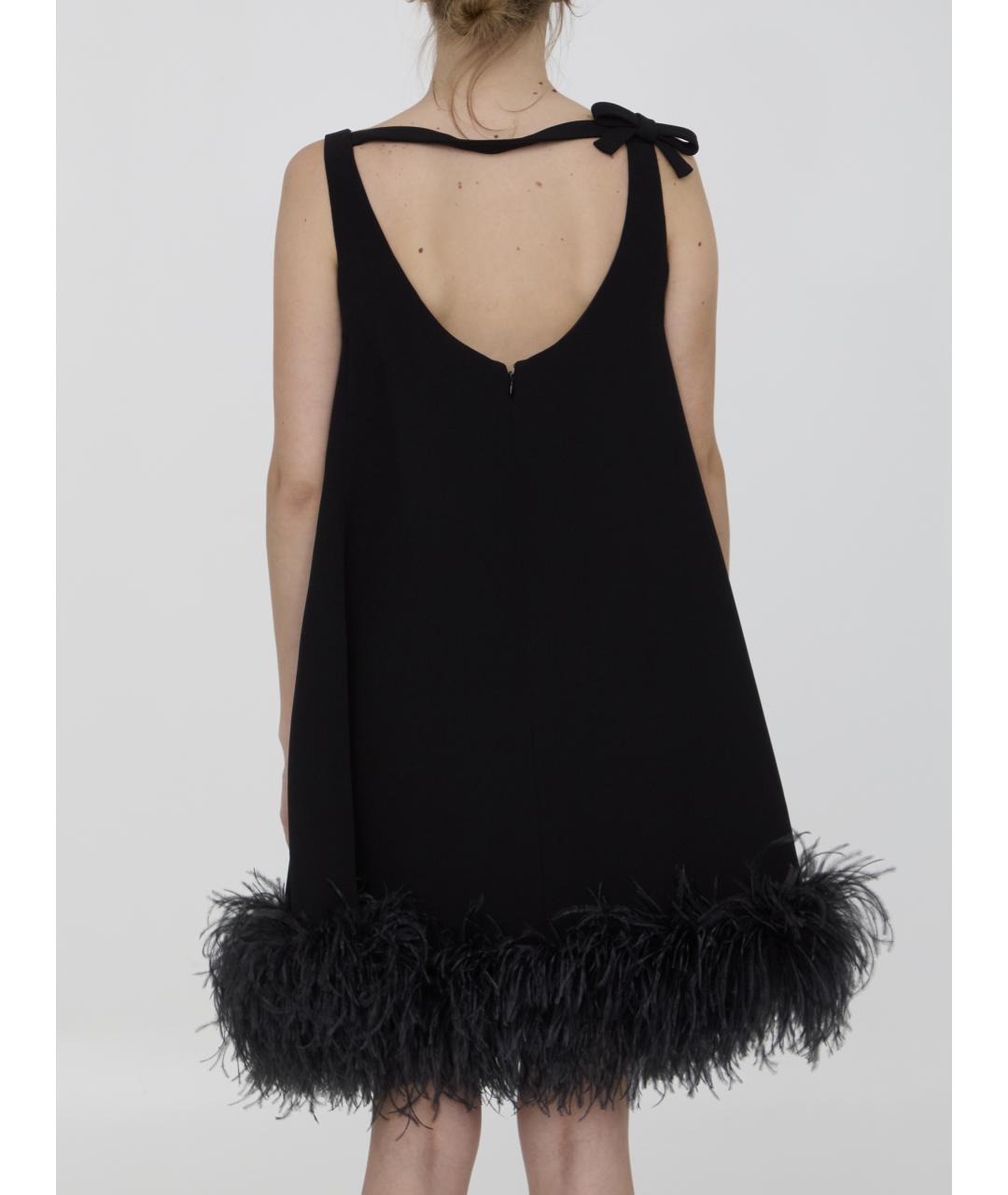 VALENTINO Черное вискозное коктейльное платье, фото 4