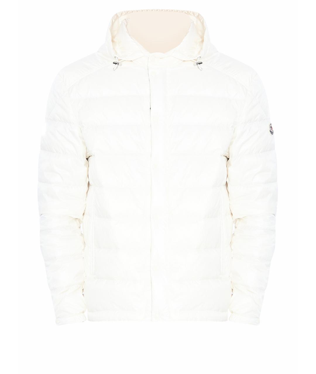 MONCLER Белая полиэстеровая куртка, фото 1