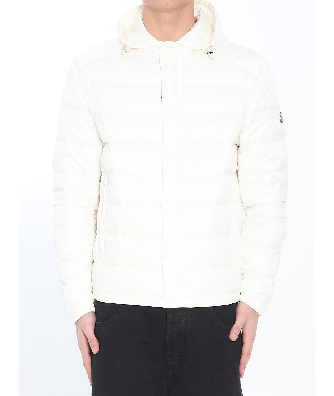 MONCLER Белая полиэстеровая куртка, фото 5