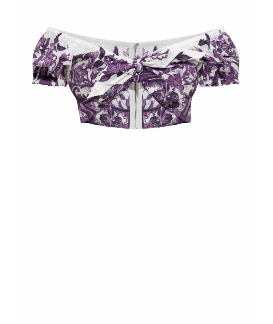 DOLCE&GABBANA Фиолетовая хлопковая футболка, фото 1