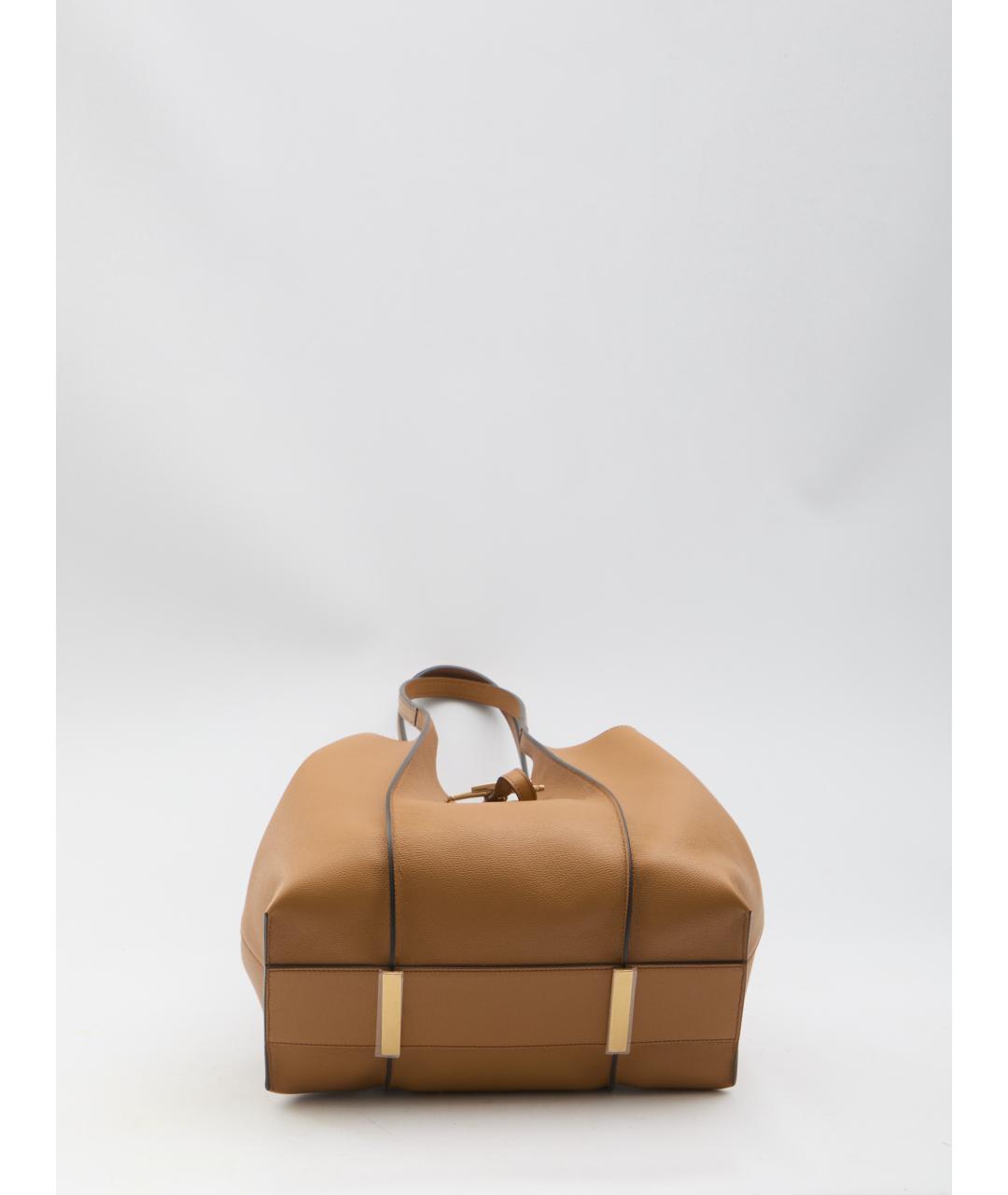 TOD'S Коричневая кожаная сумка тоут, фото 4