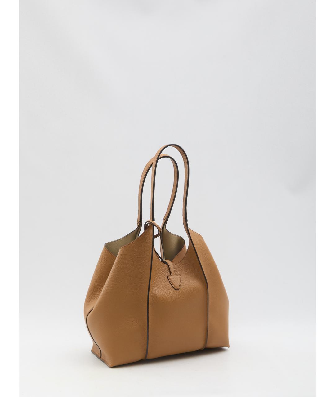 TOD'S Коричневая кожаная сумка тоут, фото 3