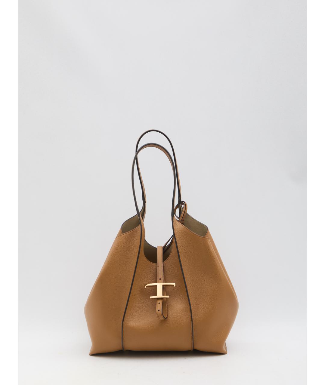 TOD'S Коричневая кожаная сумка тоут, фото 2