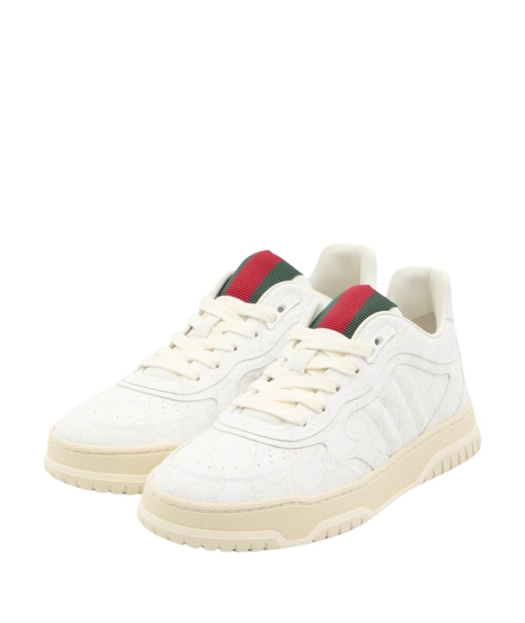 GUCCI Белые кожаные кеды, фото 2