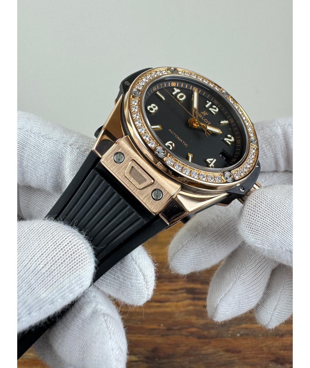HUBLOT Черные часы из розового золота, фото 6