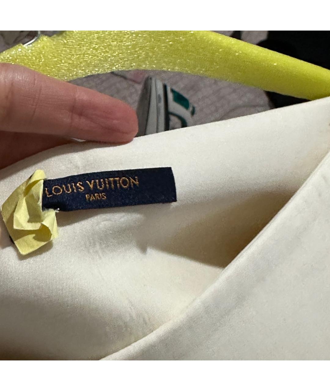 LOUIS VUITTON Белая хлопковая юбка мини, фото 3