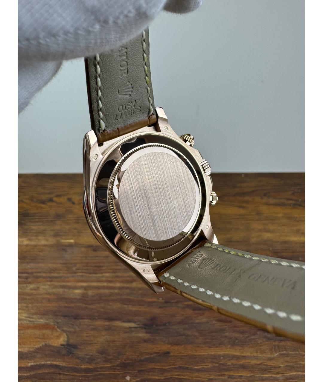 ROLEX Белые часы из розового золота, фото 6