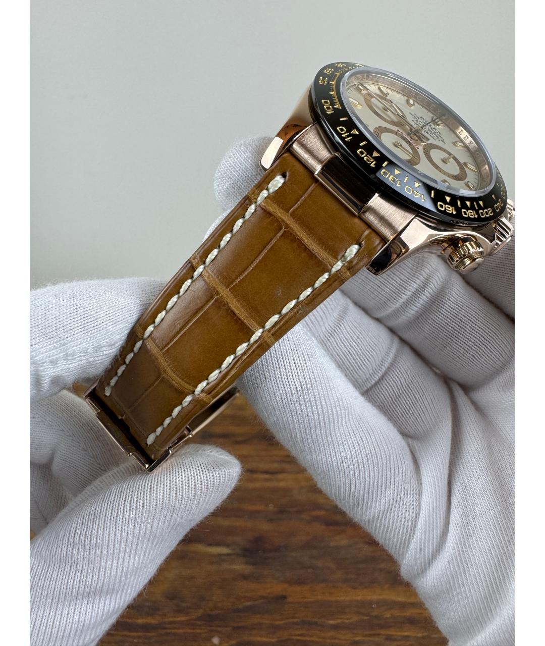 ROLEX Белые часы из розового золота, фото 4