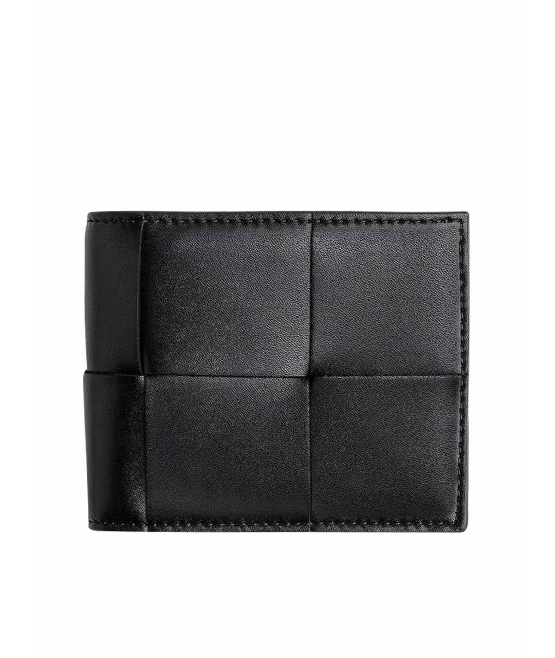 BOTTEGA VENETA Черный кожаный кошелек, фото 1