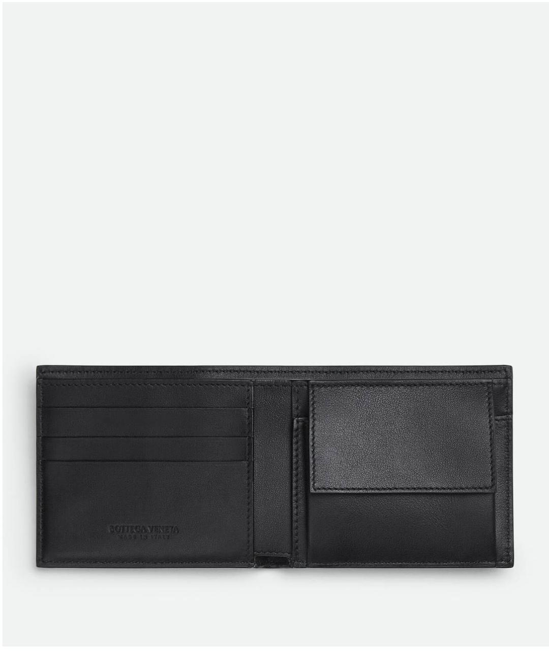 BOTTEGA VENETA Черный кожаный кошелек, фото 2