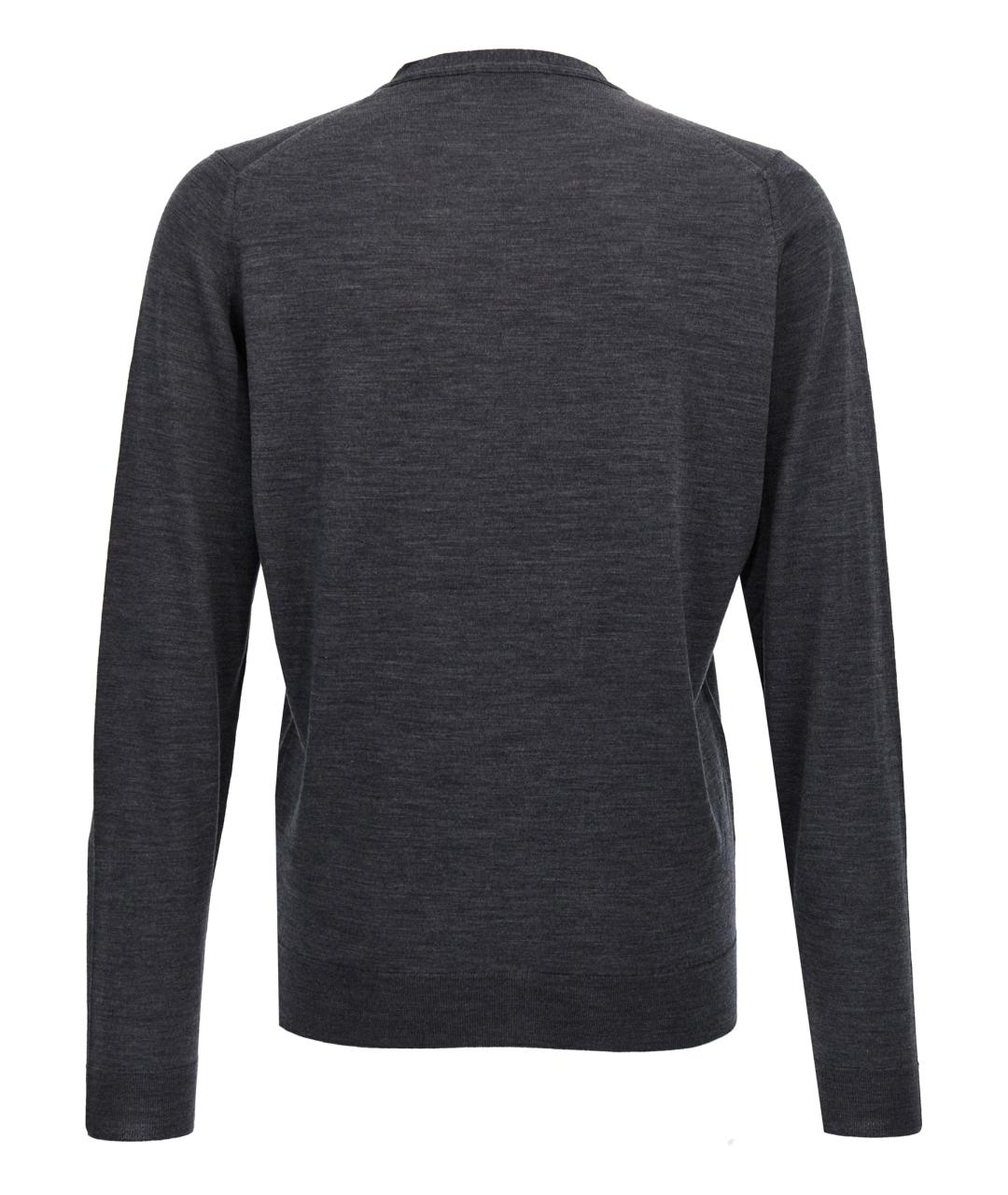 JOHN SMEDLEY Антрацитовый шерстяной кардиган, фото 2