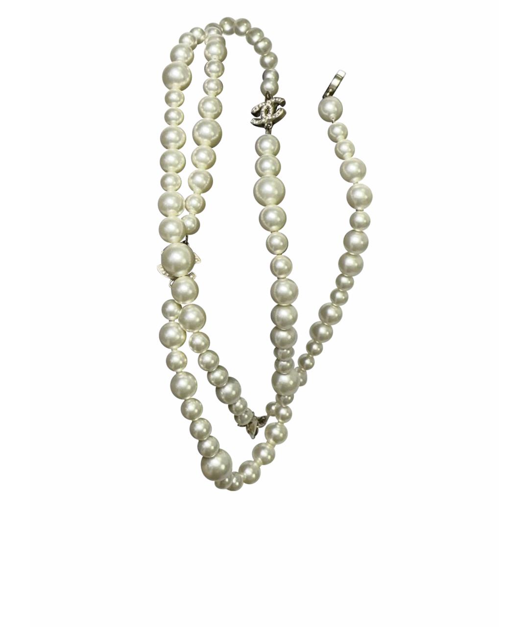 CHANEL Белое жемчужное колье, фото 1