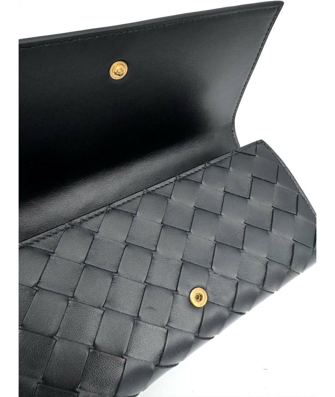 BOTTEGA VENETA Черный кожаный кошелек, фото 3