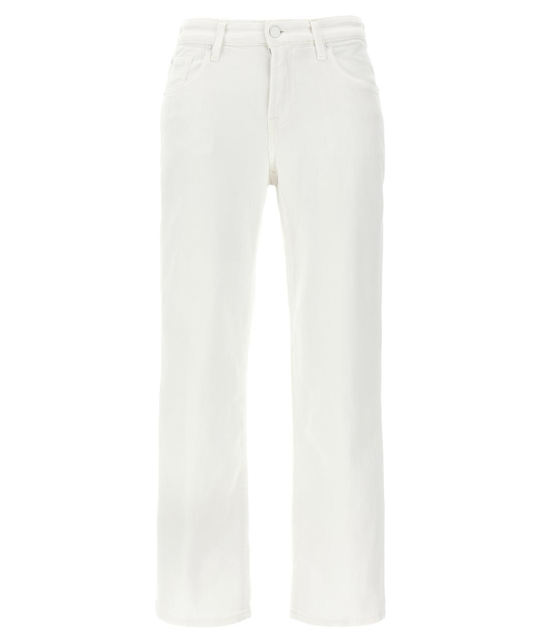7 FOR ALL MANKIND Белые хлопковые прямые джинсы, фото 1