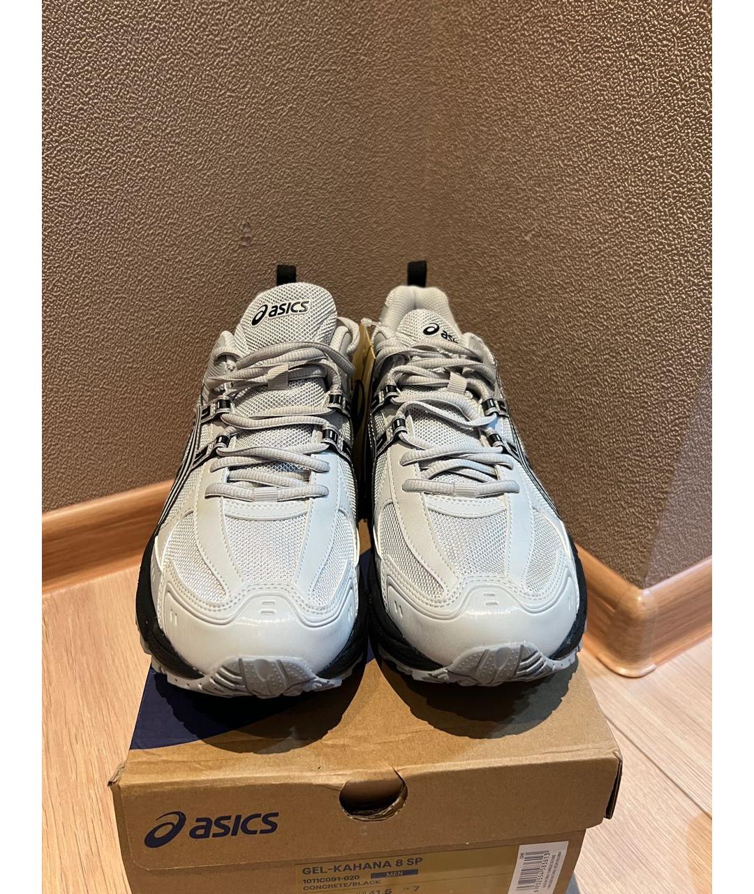 ASICS Серые текстильные низкие кроссовки / кеды, фото 3