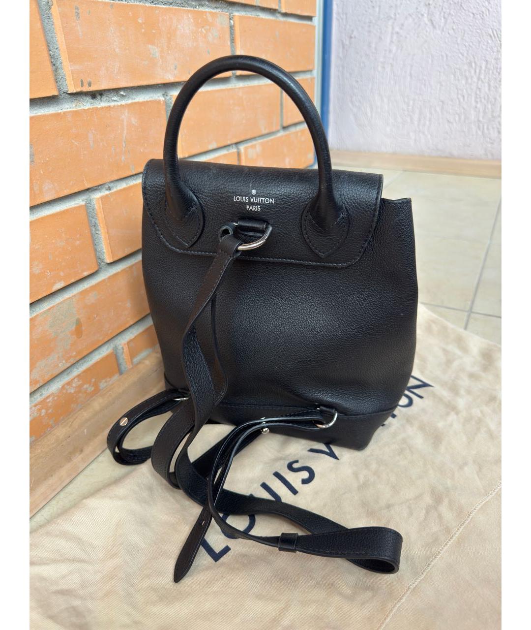 LOUIS VUITTON Черный кожаный рюкзак, фото 3