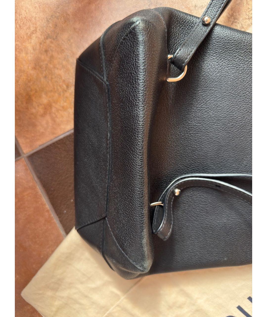 LOUIS VUITTON Черный кожаный рюкзак, фото 7