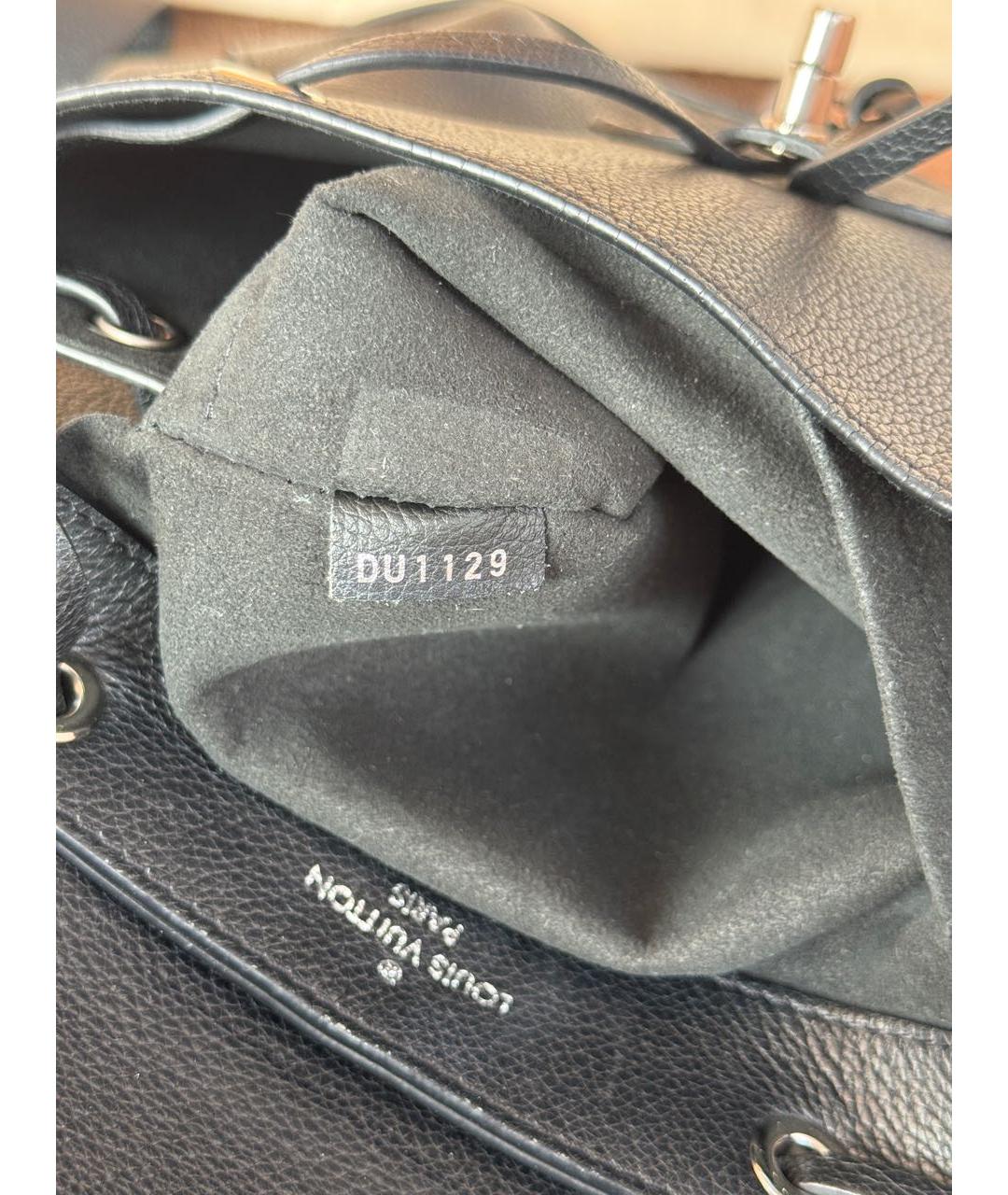LOUIS VUITTON Черный кожаный рюкзак, фото 5