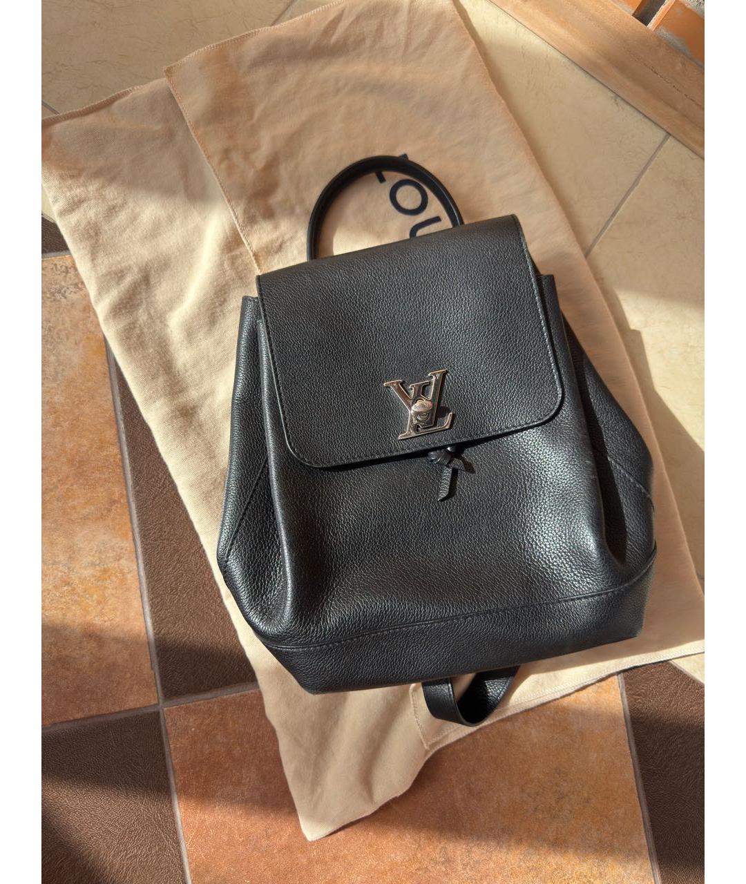 LOUIS VUITTON Черный кожаный рюкзак, фото 8